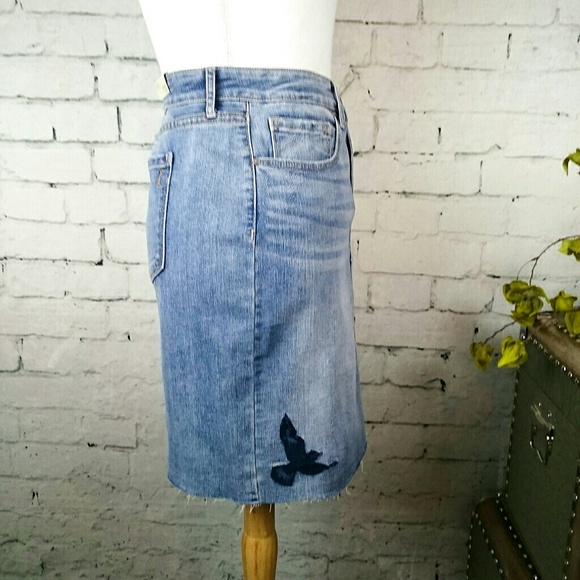 Vintage America Blues Denim Mini Skirt Blue 8/29 - Picture 4 of 8